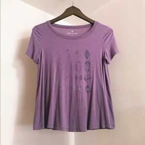 American Eagle Soft and Sexy Purple Graphic Tee
